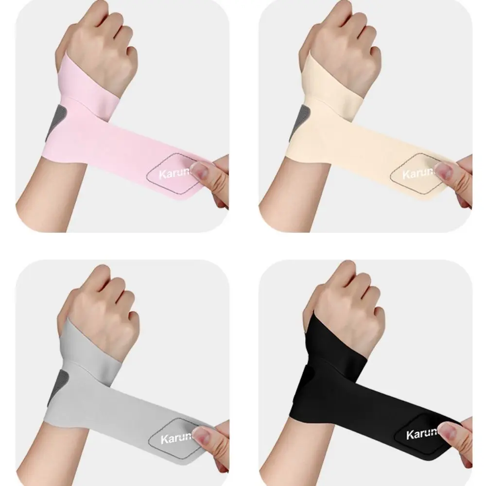 Spandex Sport Wrist Guard with Fastener Tape Wrist Sprain Tendonitis Wristband Ultra Thin Wrist Sleeve Badminton Basketball