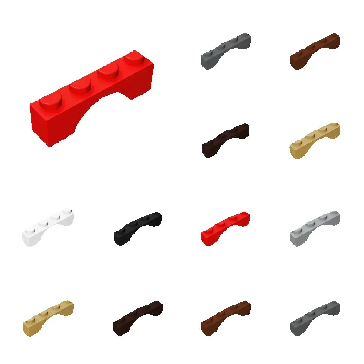 

50 шт. MOC, совместимые с 3659, строительные блоки, 1x4, арочные кирпичи, сделай сам, креативное городское строительство, детские игрушки