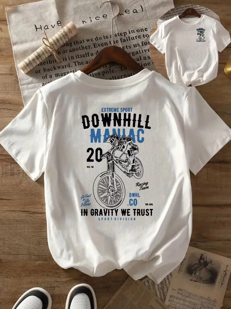 Tutto Bene Italian Bicycle Graphic Women's T-shirt Casual Crew Neck Short Sleeve Retro 90s Print Breathable Casual Daily Top