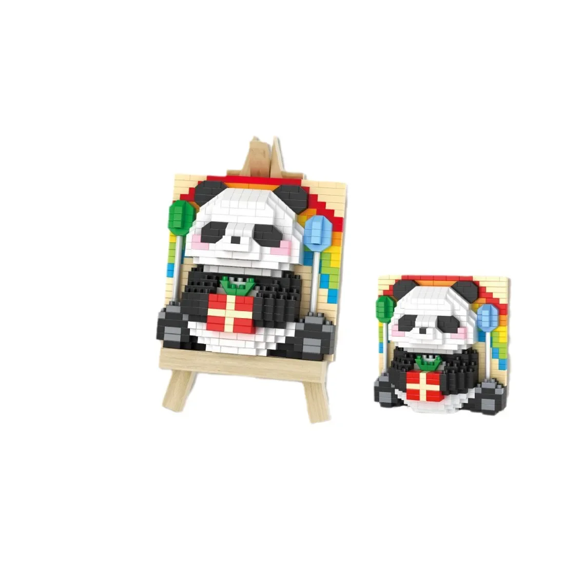 Building blocks Panda hanging picture Mosaic toy girl gift tabletop display gift