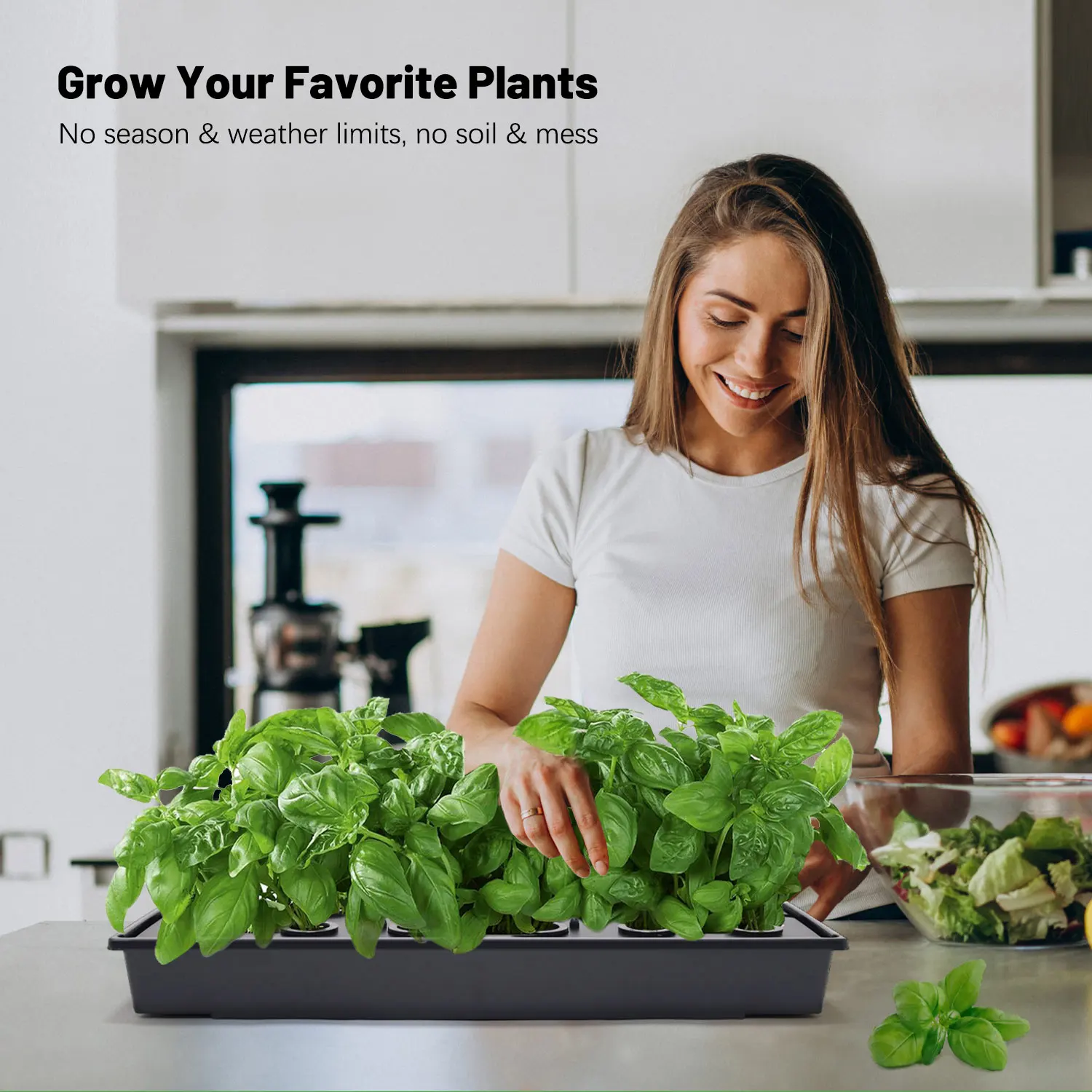 Picture 6: 1020 Germination Microgreens Growing Plastic Trays Plant Hydroponic Seed Starting Trays With 18 Planting Baskets