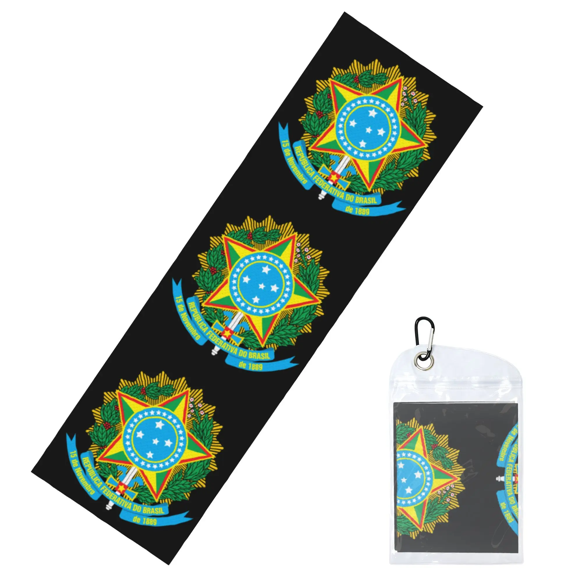 Brazilian Coat Of Arms Towel Quick Dry Brazil Flag Super Soft For Training Towels