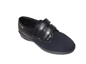 Women's shoe/perch/textile and spandex/polyurethane sole/wedge 3cm/black Color/easy closure