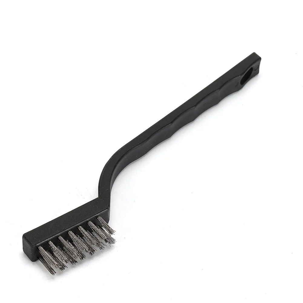 6pcs Wire Brushes Black Cleaning Brush Detailing Finishing Mini Polishing Rust Remover Stainless Steel Tool Practical