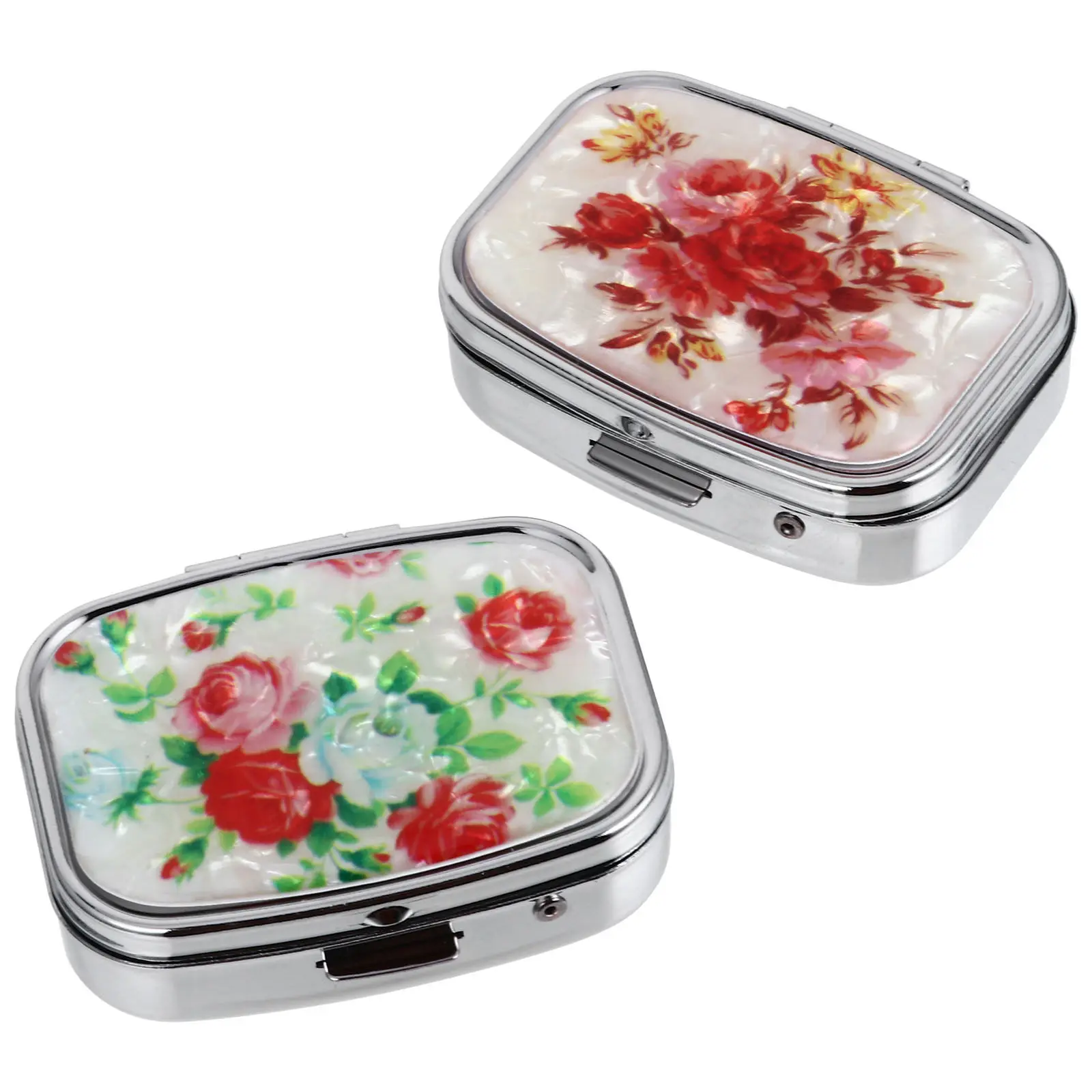 2Pcs Multifunctional Pill Organizer Box Portable Medicine Storage Case Travel Tablet Dispenser Storage Holder Medicine Dispenser