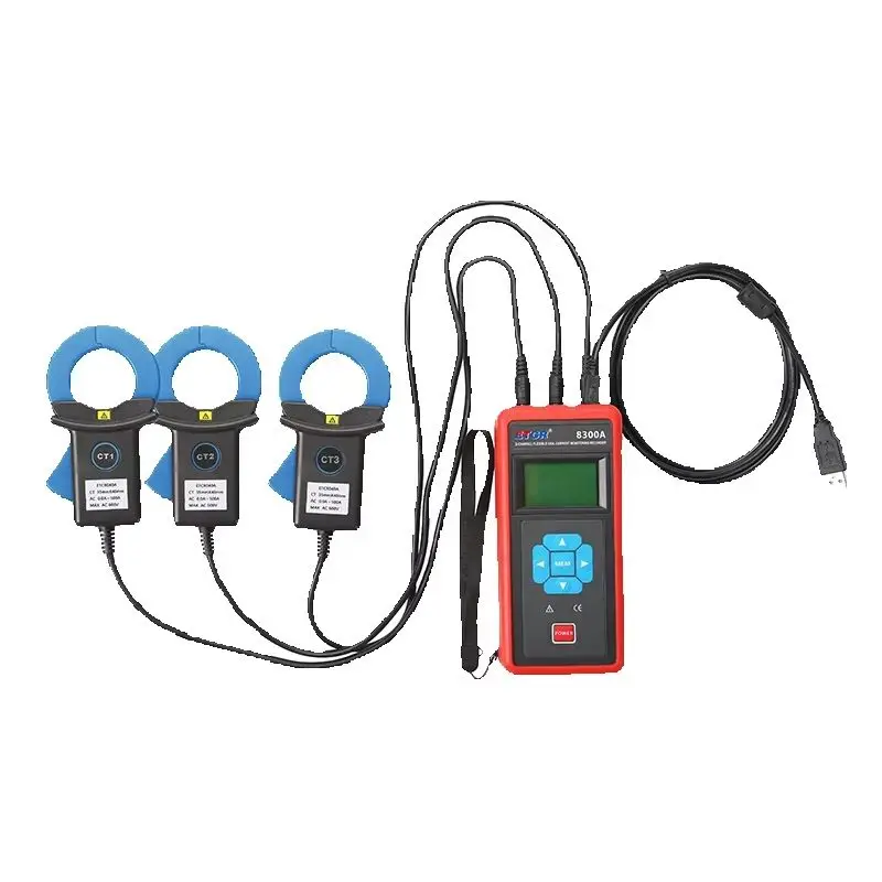 ETCR8300A Three-Channel Clamp Leakage Current Recorder Real-Time Online Monitoring Tester for Line Maintenance And Fault Finding