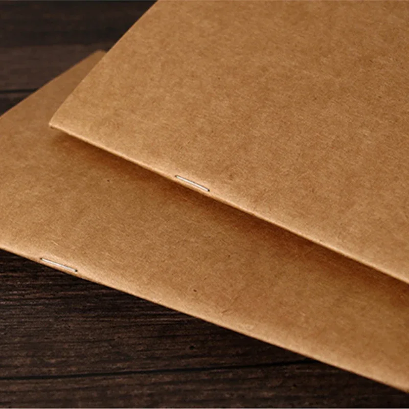 1pcs/lot 21*11cm Travel Notebook Blank Kraft Paper Book Diary Notebook Standard Style  Stationery