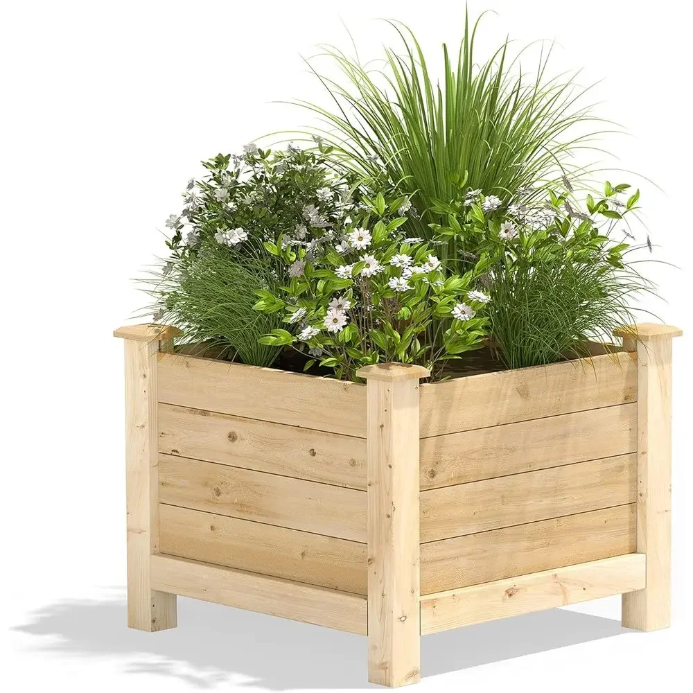 Elevated Planter 24 x 24 x 21, 3/4 Thick, Made in USA with North American Cedar