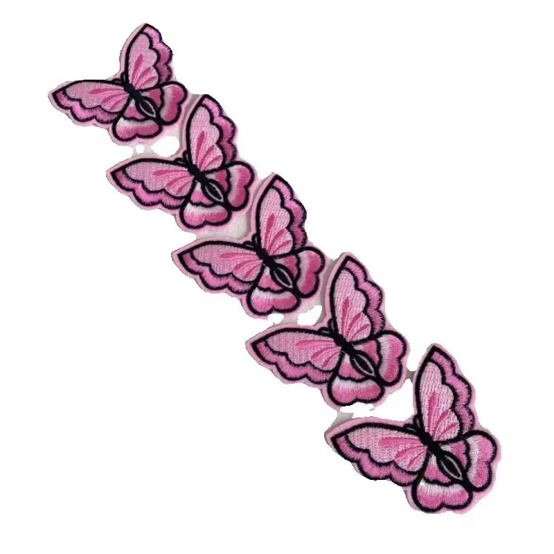 5 sets of high-quality butterfly embroidery garment accessories for DIY, luxurious embroidery decorative patches with gradient c