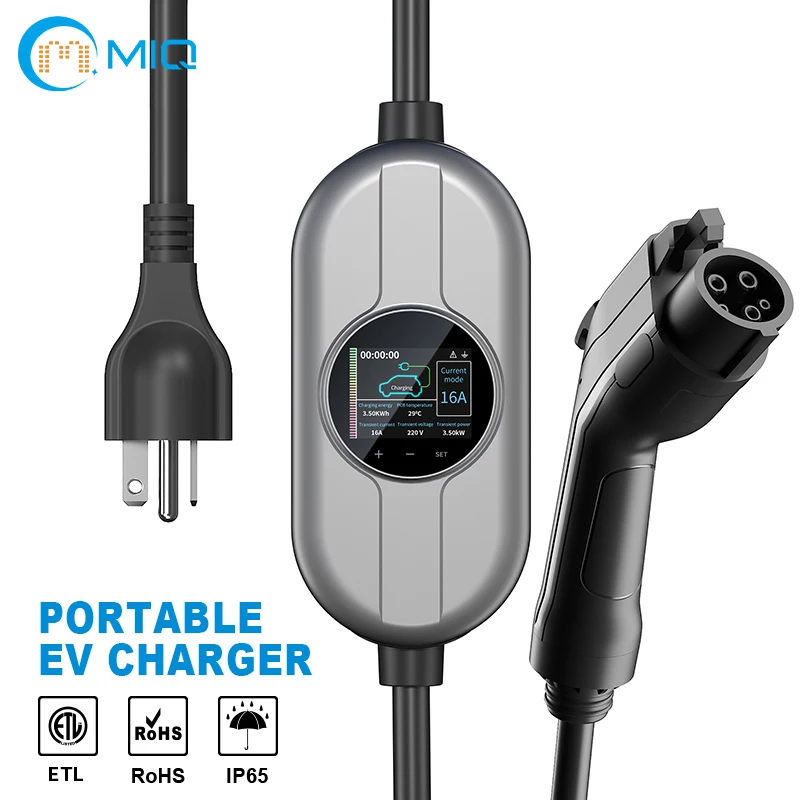 Factory Wholesale US Standard J1772 New Energy Car Charging Station 7KW 32A Type 1 Mobile Portable Electric Vehicle EV Charger