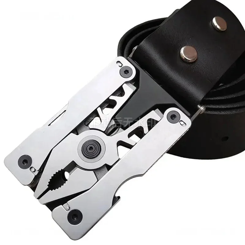 Portable Multi-purpose Folding Belt Buckle Pliers, Universal Strap Adjustment Combination Hand Tool Daily Repair Hardware Gadget