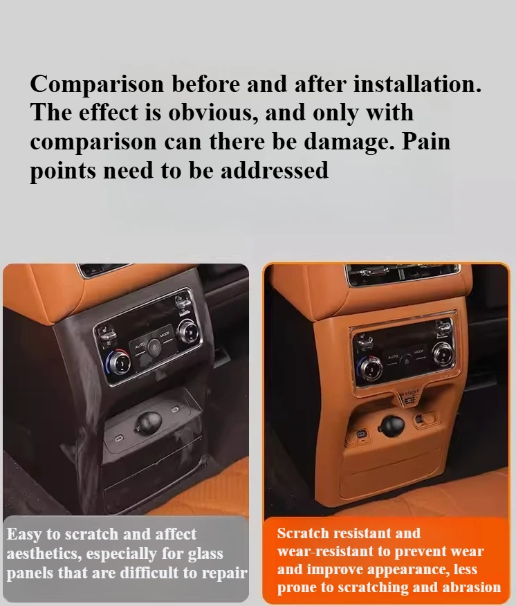 For 2022-2026 GWM Tank 500/Hi4-T/Hi4-Z Rear air conditioning anti kick plate-protective cover button to prevent accidental touch