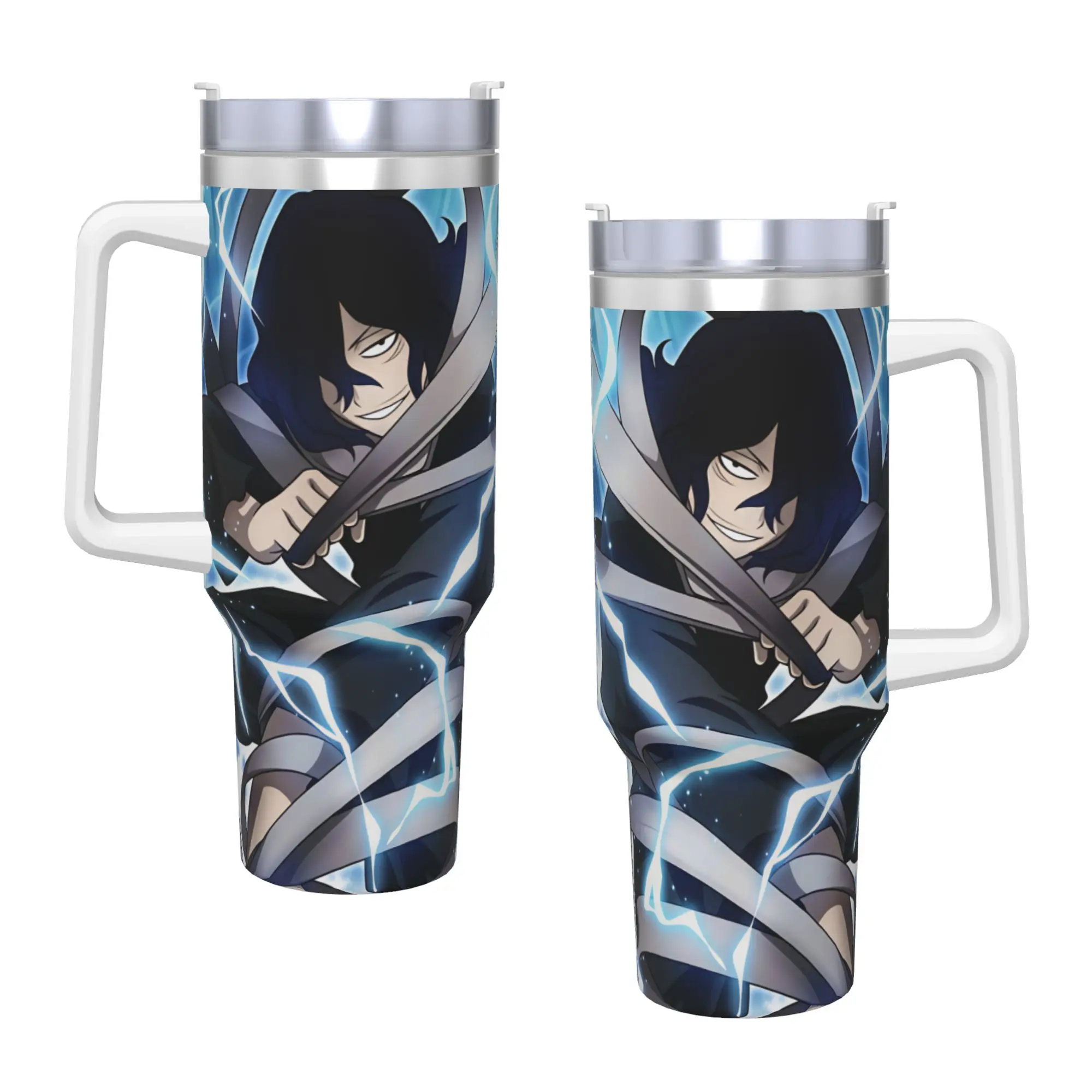 Aizawa Shota  Stainless Steel Tumbler  Driving Thermal Cups With Straws and Lid Large Car Mugs Hot Drinks Water Bottle
