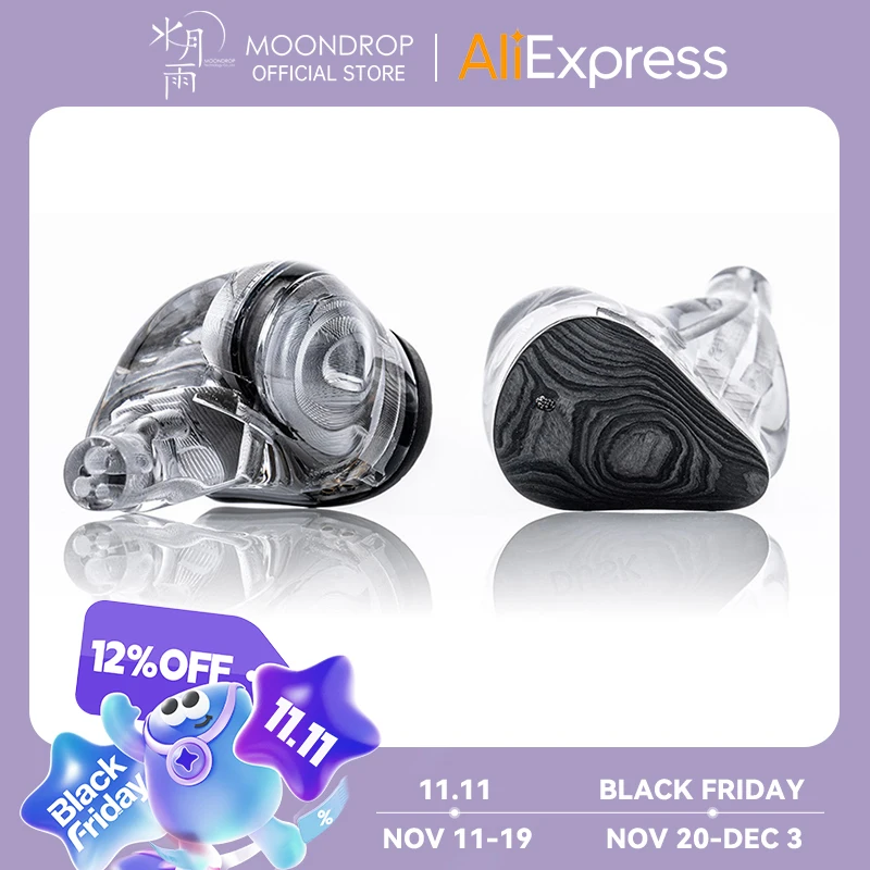 MOONDROP x Crinacle DUSK 2DD+2BA+2Planar In-Ear-Kopfhörer mit 0,78 2-Pin-Kabel-Kopfhörer 3,5 mm/USB-C-Stecker