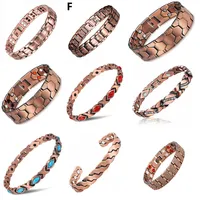 Men Pure Copper Bracelet Health Energy Germanium Magnetic Bracelet Vintage Hologram Chain Link Bracelets for Women Arthritis