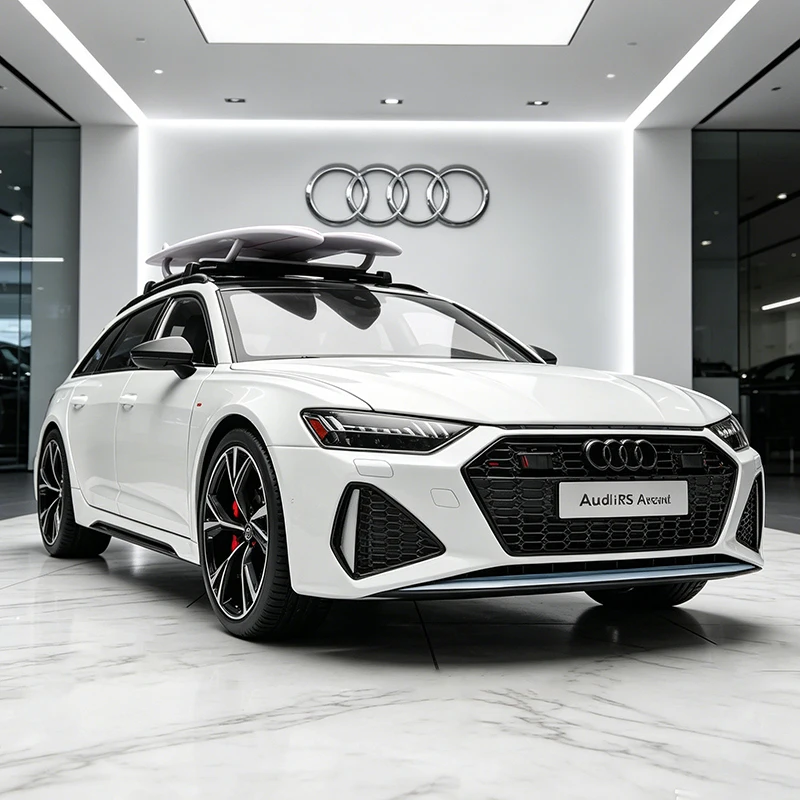 Модель автомобиля AUDI RS6 Avant Quattro Station Wagon 1/18, литая металлическая модель с эффектами звука и света для коллекционирования.