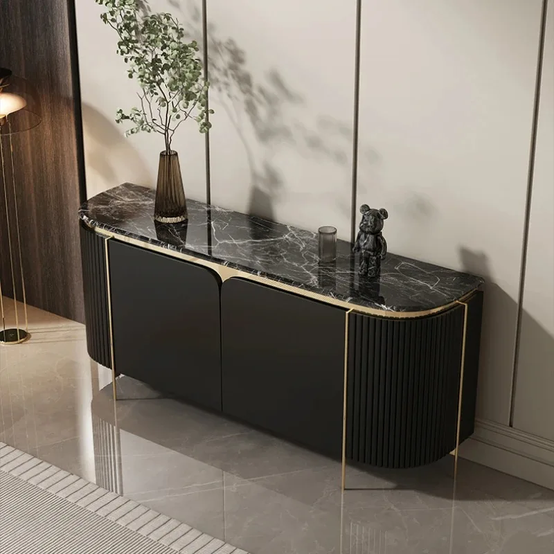 Black Luxury Living Room Cabinets Morden Fashion Storage Showcase Cabinets Organizers Corner Szafki Do Salonu Furniture Home