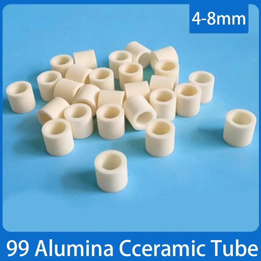 ID 0.6-11mm Ceramic Tube Aluminum Oxide Thermocouple Protection High Temperature Resistant Insulation Hollow Ceramic Tube