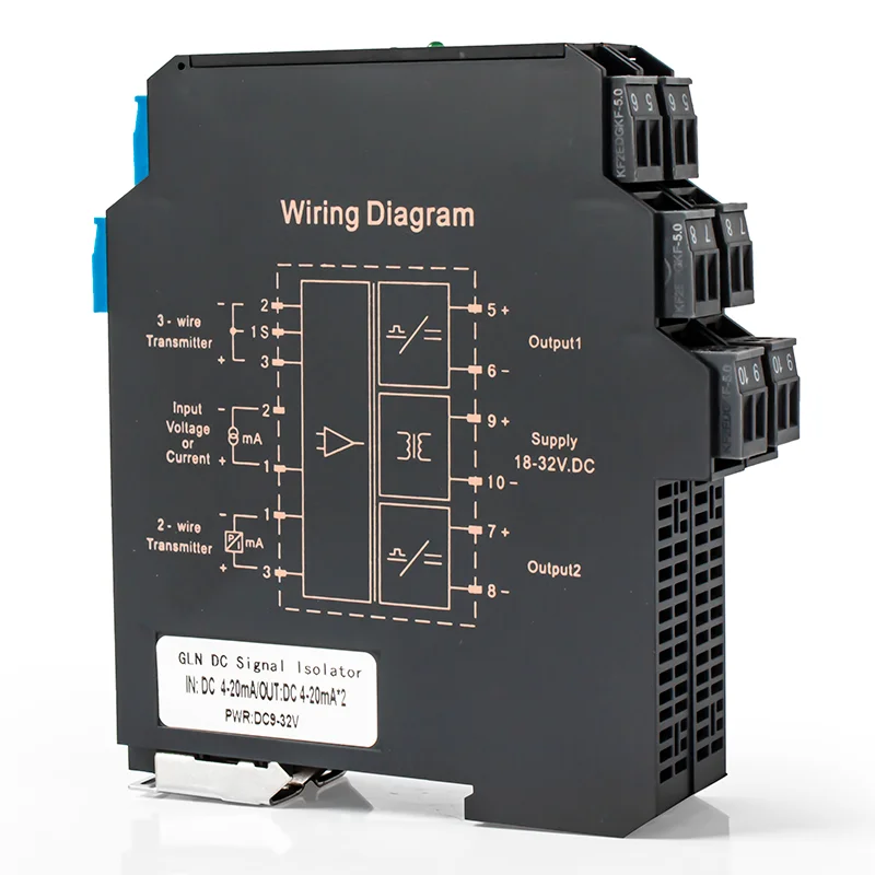 High Precision 4-20mA 0-20mA 0-10V 0-5V 1-5V Galvanic Signal Isolator Converter 1 In 1 Out 1 In 2 Out DC24V Signal Isolation