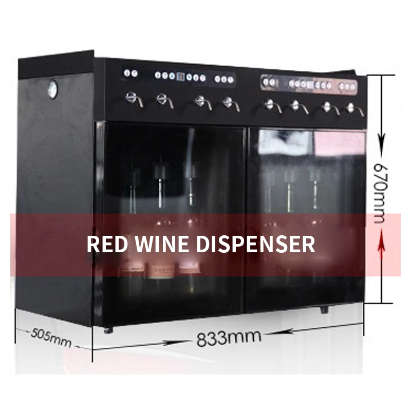 Râpe à vin commerciale, conservation de l'azote, distributeur automatique de vin rouge, réfrigérateur