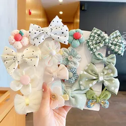 [8-Piece Set] Children's Bow Summer Hairpin Girls Hair Accessories 2024 New Clip Sweet Cute Baby Princess Headwear