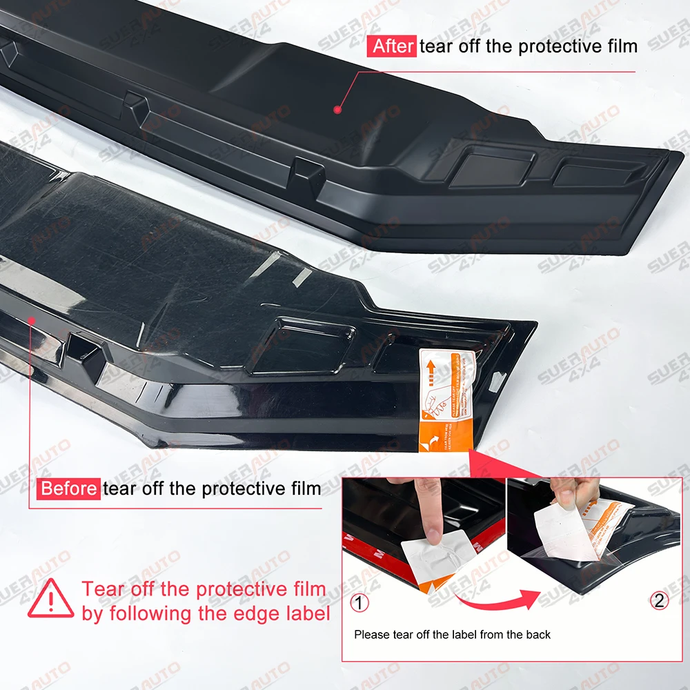Bonnet Guard For Ford Ranger Next Gen T9 2023 2024 2025 2026 Front Stone Deflector Hood Pickup ABS Matte Black Body Kits