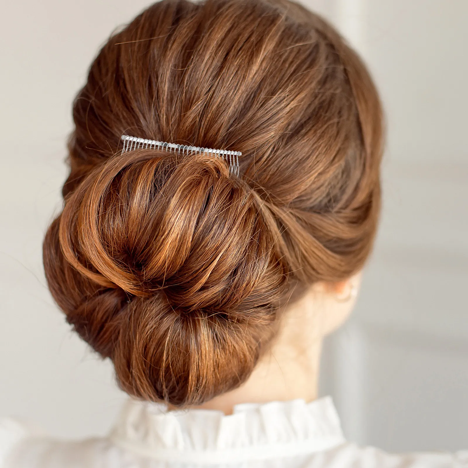 20Pcs Hair Insert Comb Silver Metal Wire Side Combs 30 Teeth Secure Hold for Bridal Updo French Bun Styling Hair Fork Clip