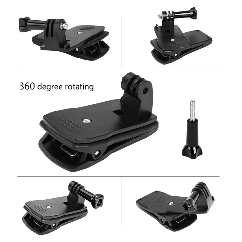 Backpack Strap Mount Quick Clip Mount Compatible with DJI OSMO ACTION Gopro Hero 10/9/8/7/6/5/4 SJCAM EKEN Camera Accesories