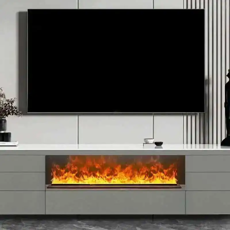 

Nordic Embedded Fireplace with Fire Imitation for Living Room 3D Atomizing Fireplace Light Luxury Decorative Electric Fireplaces