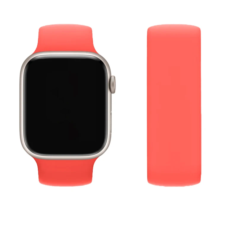 Silicone Solo Loop Strap for Apple Watch Band 40mm 44mm 45mm 41mm 38mm 42mm 49mm Elastic bracelet iWatch Series ultra 9 SE 8 7 6