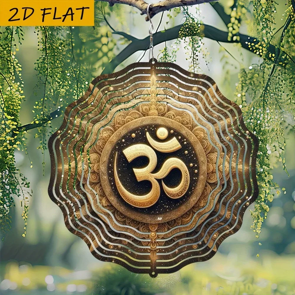 CIFBUY Spiral Wind Chimes 360 Rotating Metal Pendant Soothing Sounds Outdoor Garden Patio Yoga Studio Meditation Decor Gift