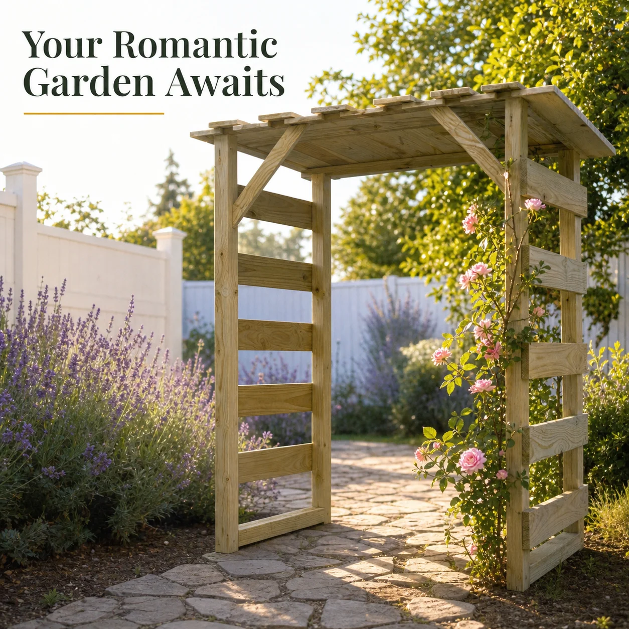Pergola mit Dach 100x90x100 cm aus imprägniertem Kiefernholz, freistehender Garten-Pavillon mit Sonnenschutz