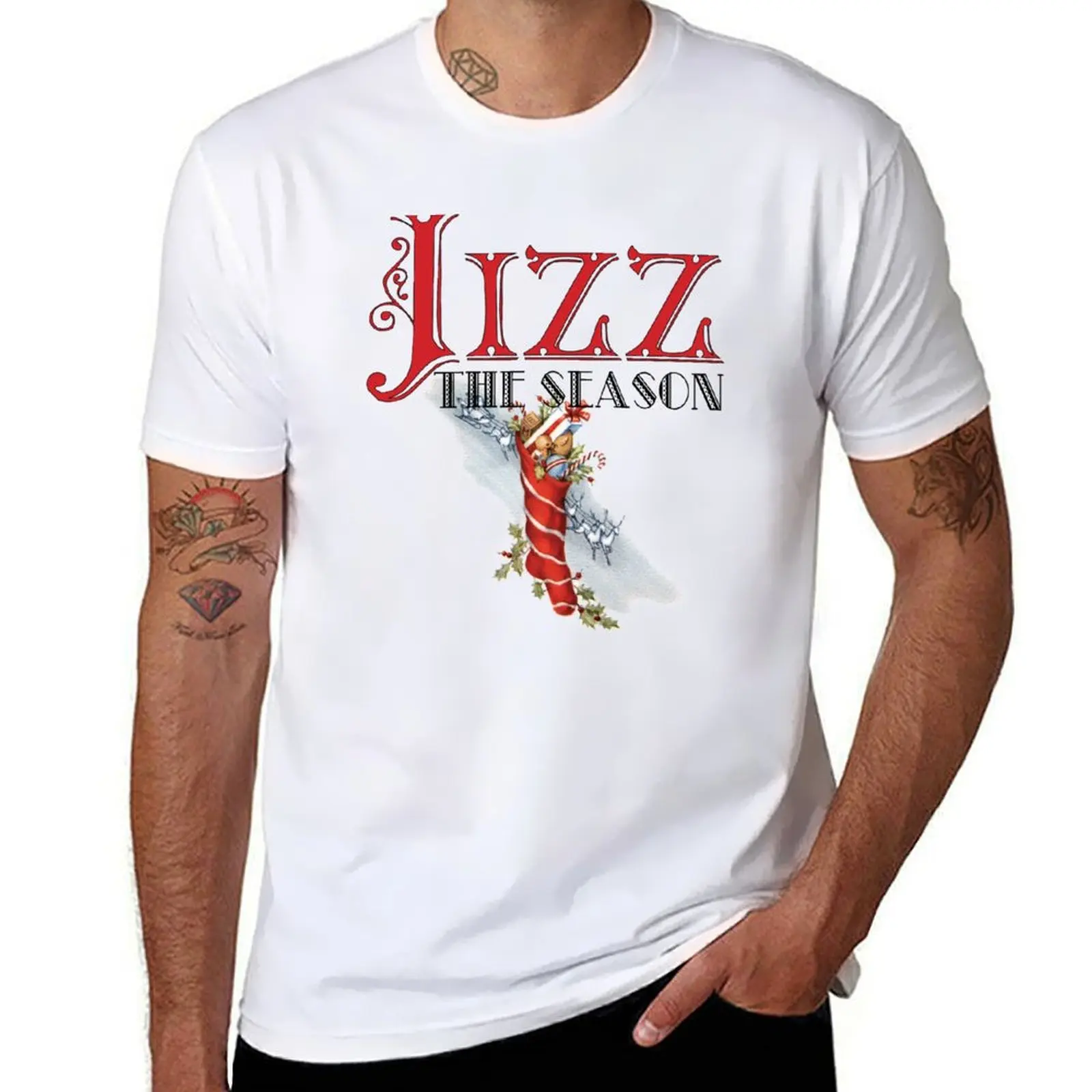 

Jizz The Season - Bareback Christmas T-Shirt t shirt man luxury man t shirt luxury man t shirts for men T-Shirt