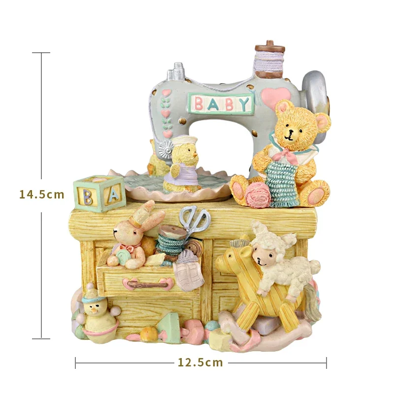 Rotatable music box Music box Girl's heart Little girl Children's New Year's birthday Valentine's Day gift No battery required