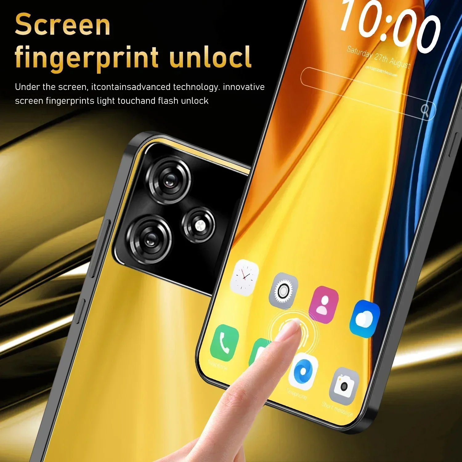 X6 Pro 5G Global Version 7.3HD Screen 16G + 1T 7000Mah Android13 Cellulare Dual Sim Face Unlocked Mobile Phone 108MP Cell Phone