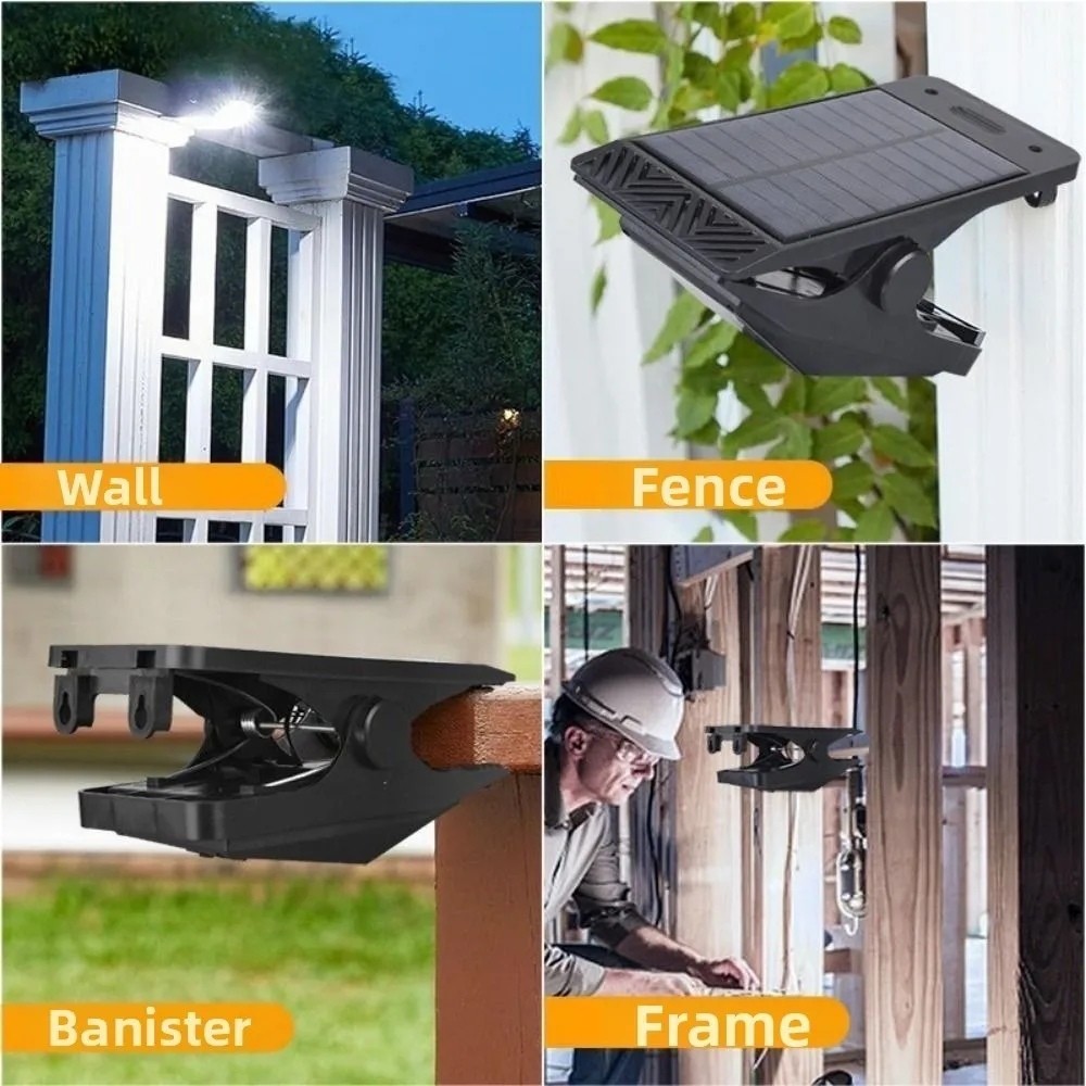 Energy Saving Waterproof Solar Clip Light High Power 3 Modes LED Solar Garden Lights Motion Sensor Lamp Fence Street Landscape
