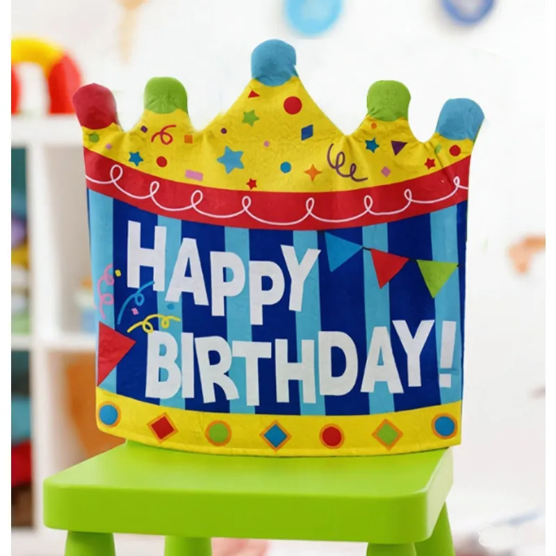 New Arrival Colorful Letter Birthday Chair Cover for Kids Party Prop Decoration for Birthday Celebration