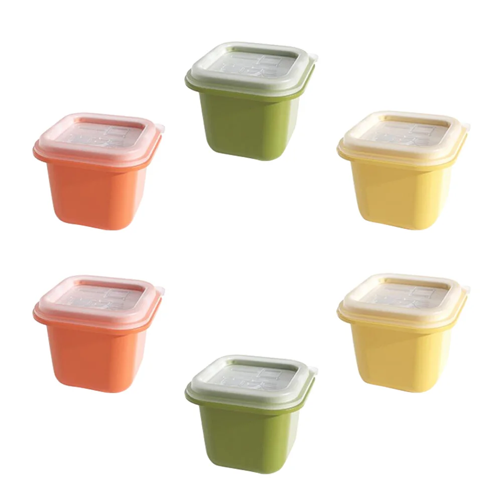 6 Pcs Ice Cube Mold Cooler Case Stackable Molds Non-stick Making Machine Summer Supply Colorful Household Candy Box