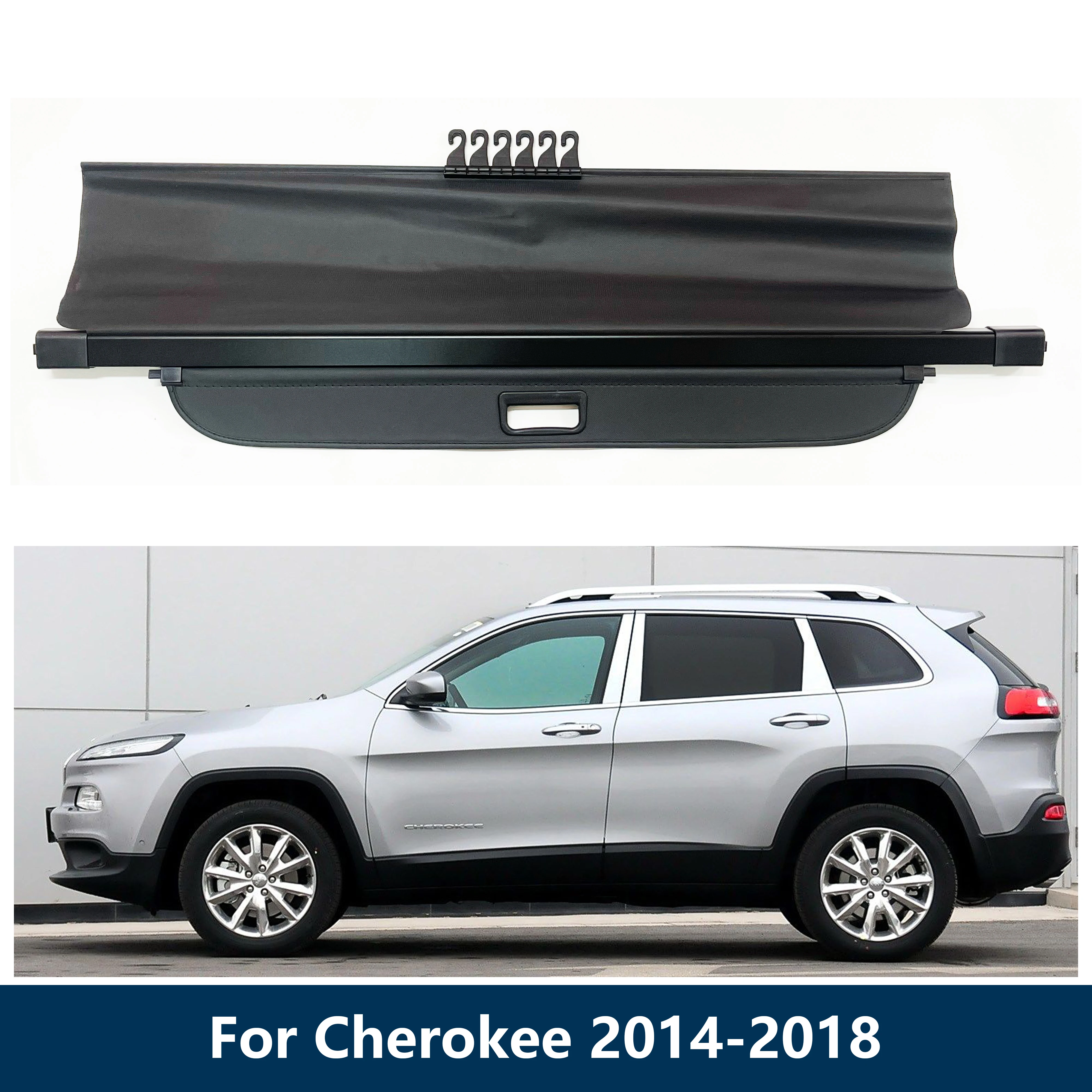

AIBAP Trunk CargoCover forCherokee 2014-2018 Anti Peeping Retractable Security Shade for Privacy, Cherokee 2014-2018 Accessories