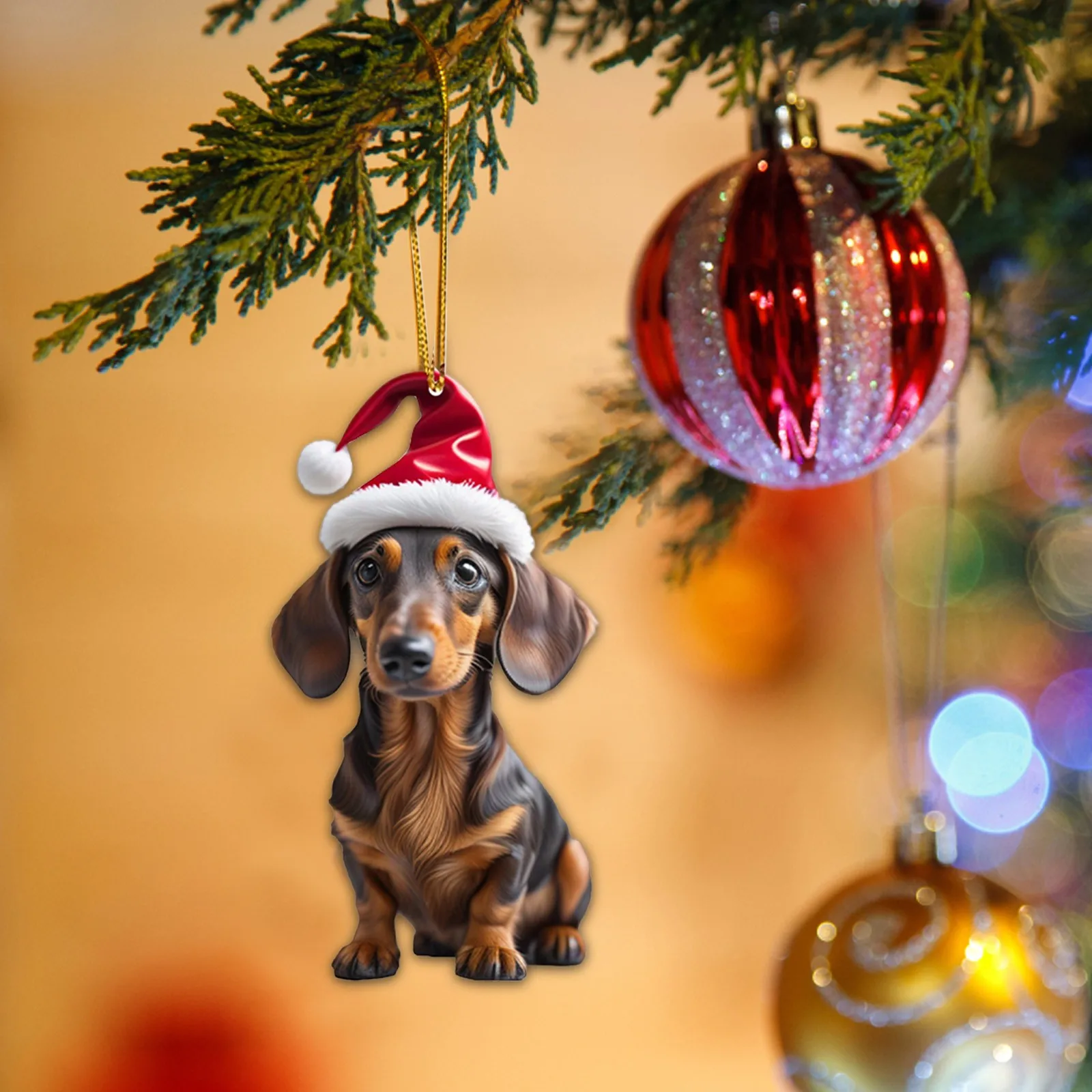 New Funny Dog Christmas Tree Decorations Dachshund Christmas Decorations 2024 Gift Party Favors