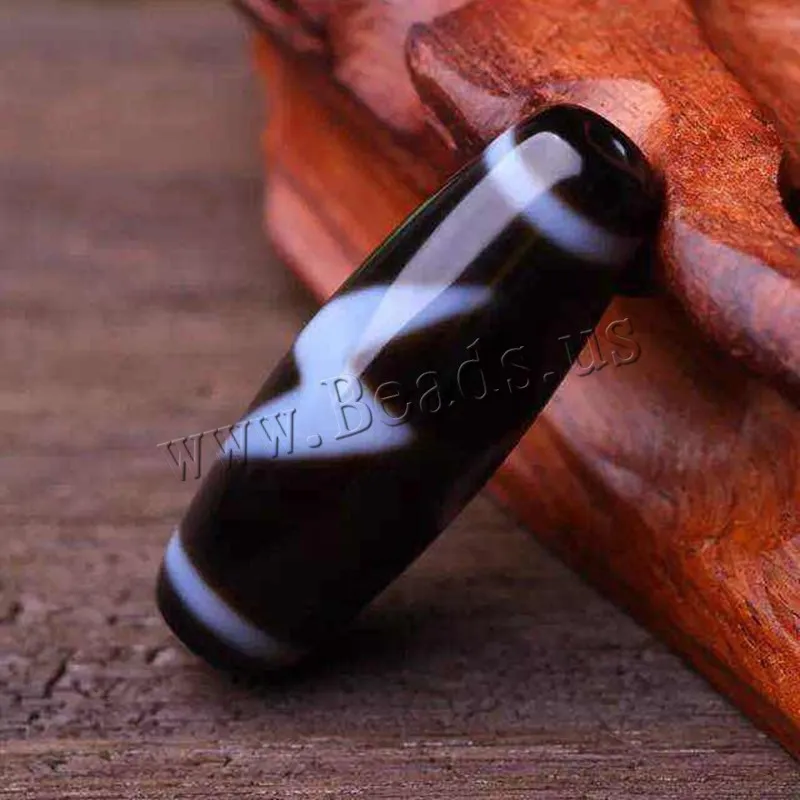 خمسة عيون الإضاءة العقيق التبتي الطبيعي الجزع Dzi الخرز مصقول صنع المجوهرات عقد دي اي واي سوار 13x37 مللي متر الخرز Dzi التبتية #3