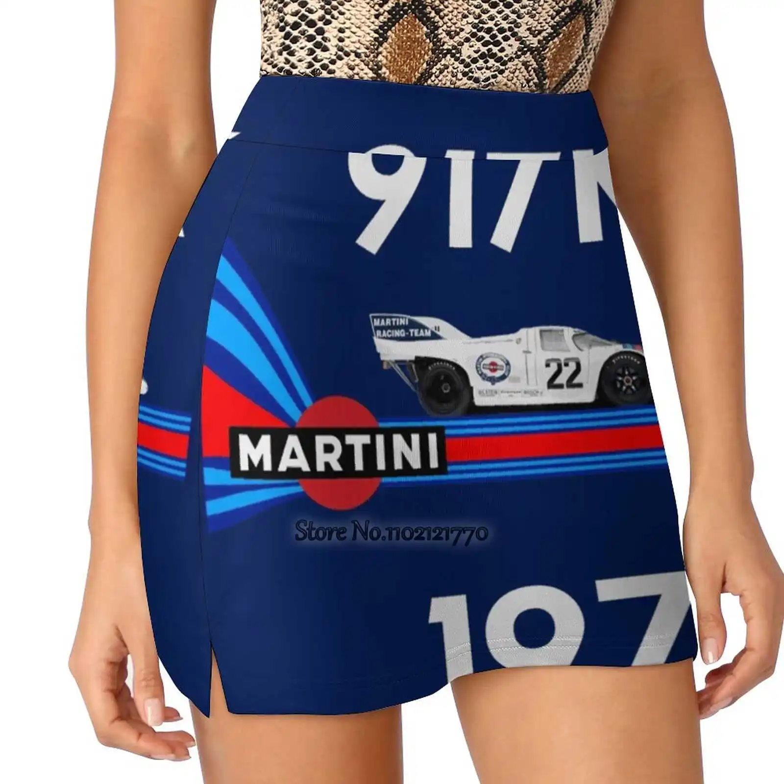 

Racing 917K 1971 Trending Fashion Skirt Summer Printed Women Sport Skirts Double-Layer Athletic 917 Racing 917K Ladies Short