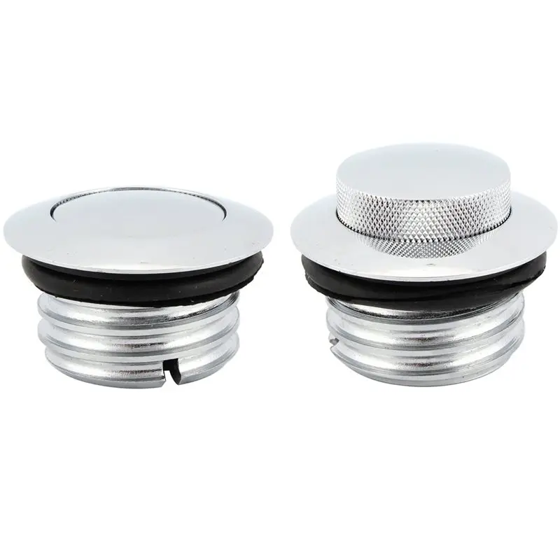 NEW HOT In Stock-Motorcycle Fuel Tank Cover Vented Gas Cap Flush Up Left+ Right Threaded For Davidson Road King Softa
