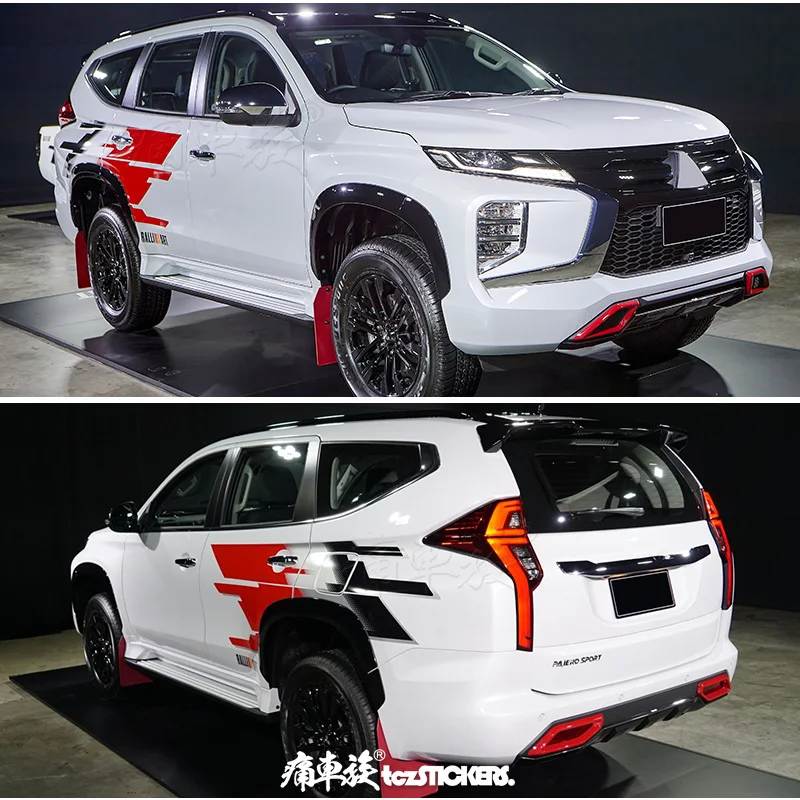 Car stickers FOR Mitsubishi Pajero Sport body exterior customization decoration sports decals Vinyl Film Accessories