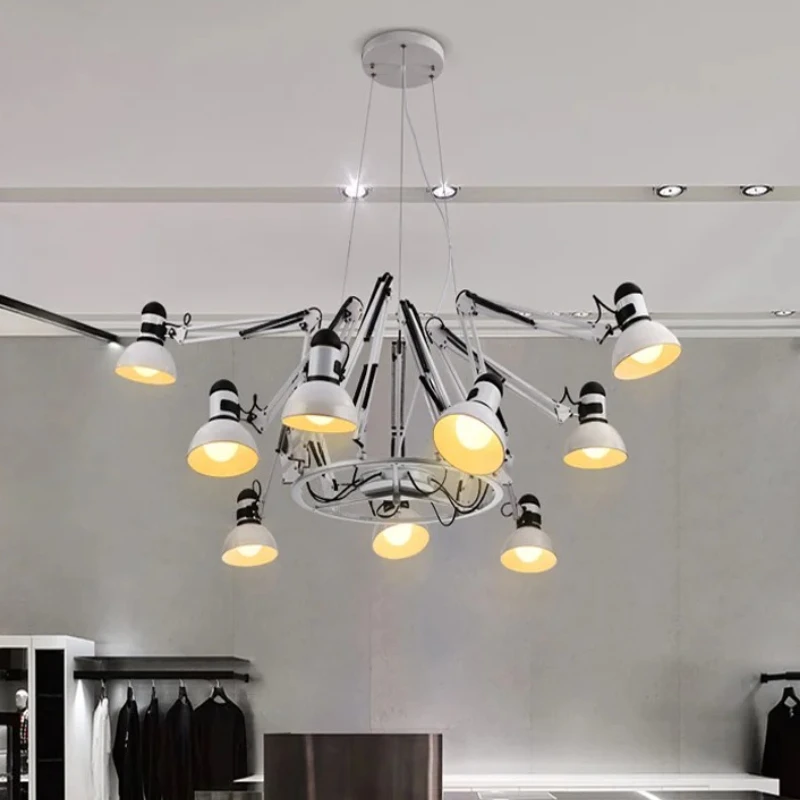 

Modern Industrial Creative Telescopic Adjustment Spider Pendant Vintage Living Room Dining Room Interior Decoration Lighting