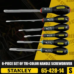 STANLEY 65-428-14 6-Piece Set of Tri-Color Handle Screwdriver Hand Tool Sets Multifunctional Repair Tools Screwdriver