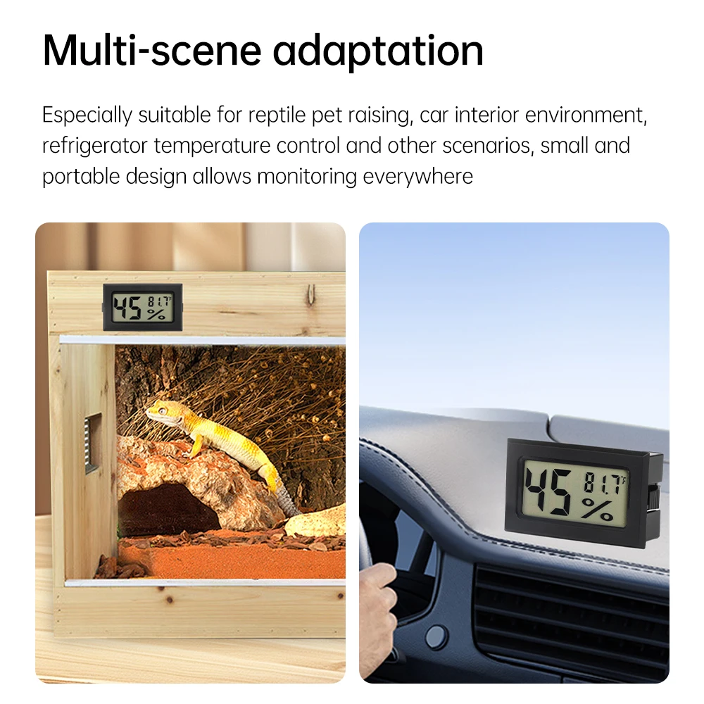 Digital LCD Indoor Convenient Temperature Sensor Humidity Meter -20℃~60℃ 20%RH~99%RH Thermometer Hygrometer Gauge ℃/℉ Switchable