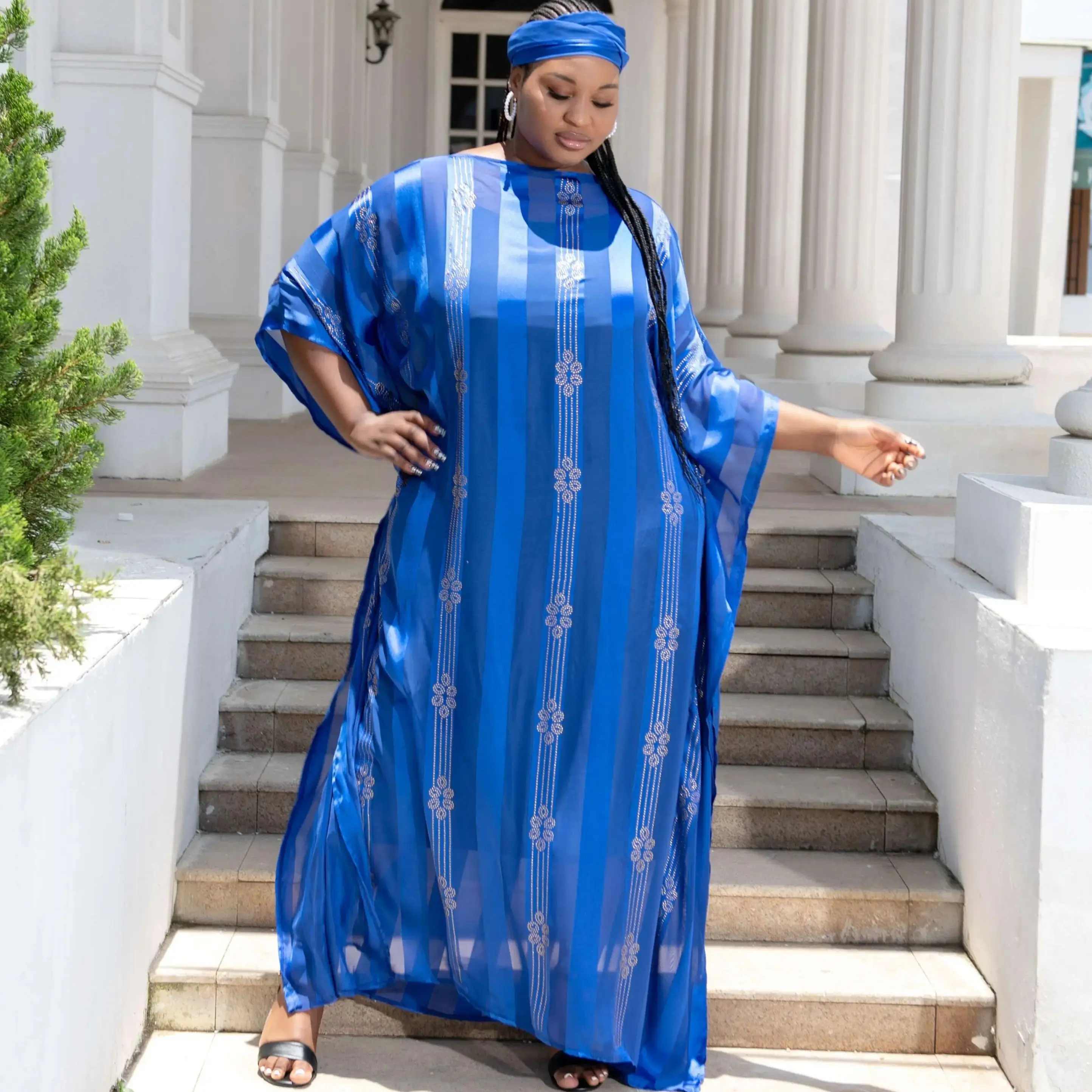 

Elegant African Party Dresses for Women Dashiki Traditional Africa Clothes Ankara Evening Gown Abaya Dubai Kaftan Maxi Dress