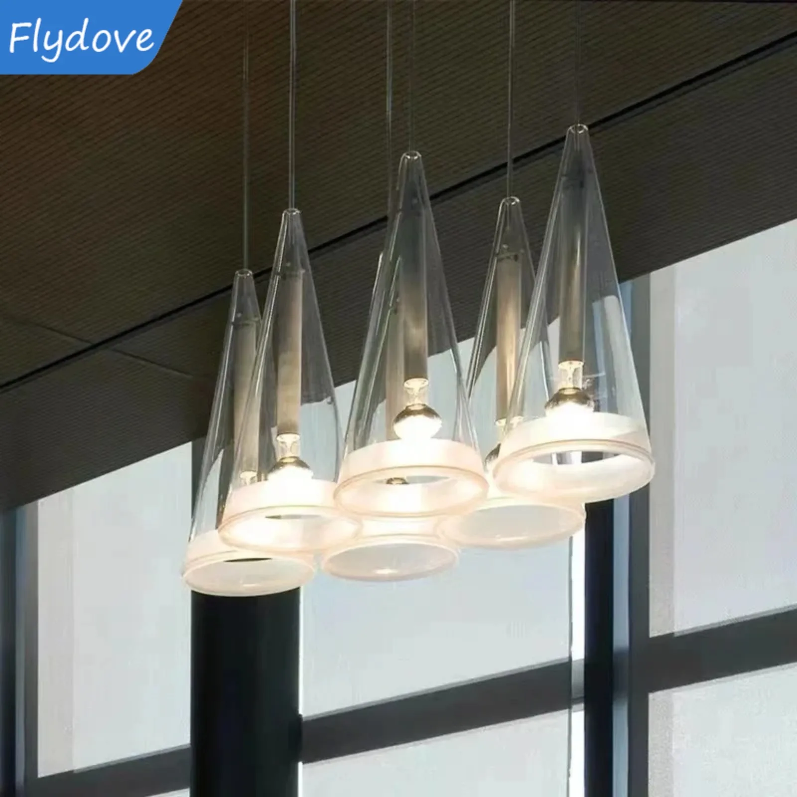 

Modern LED E14 Brief Single-head Transparent Pendant LED Light E14 Base Iving Room Kitchen Island Bar Chandelier Decor Fixtures
