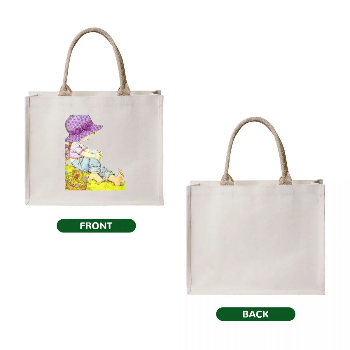 Sarah Kay - Girl sitting on grass Tote Bag sacs de shopping Shopper bag shopper bag women canvas
